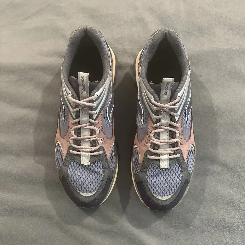Saucony Grid Aura X Sneakers Mens 12 Blue Mulch S70902-1 Running Hiking Chunky
